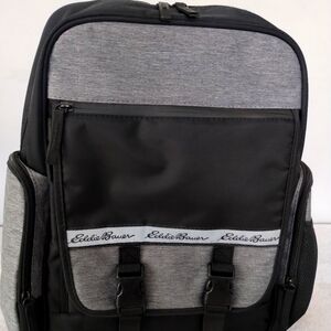 Eddie Bauer Atlas Sport Back Pack Diaper Bag in Black/Gray